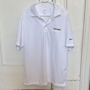 Nike White Men's Dri-FIT Thrivent Logo Polo